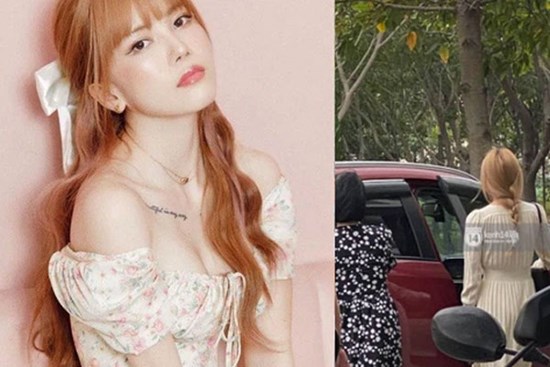 Bắt gặp Thiều Bảo Trâm bước xuống từ chung cư hạng sang Q.2, lái xế hộp màu giống siêu xe của Sơn Tùng