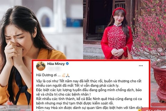 Hòa Minzy kêu gọi ủng hộ Hải Dương trong ngày đầu năm mới