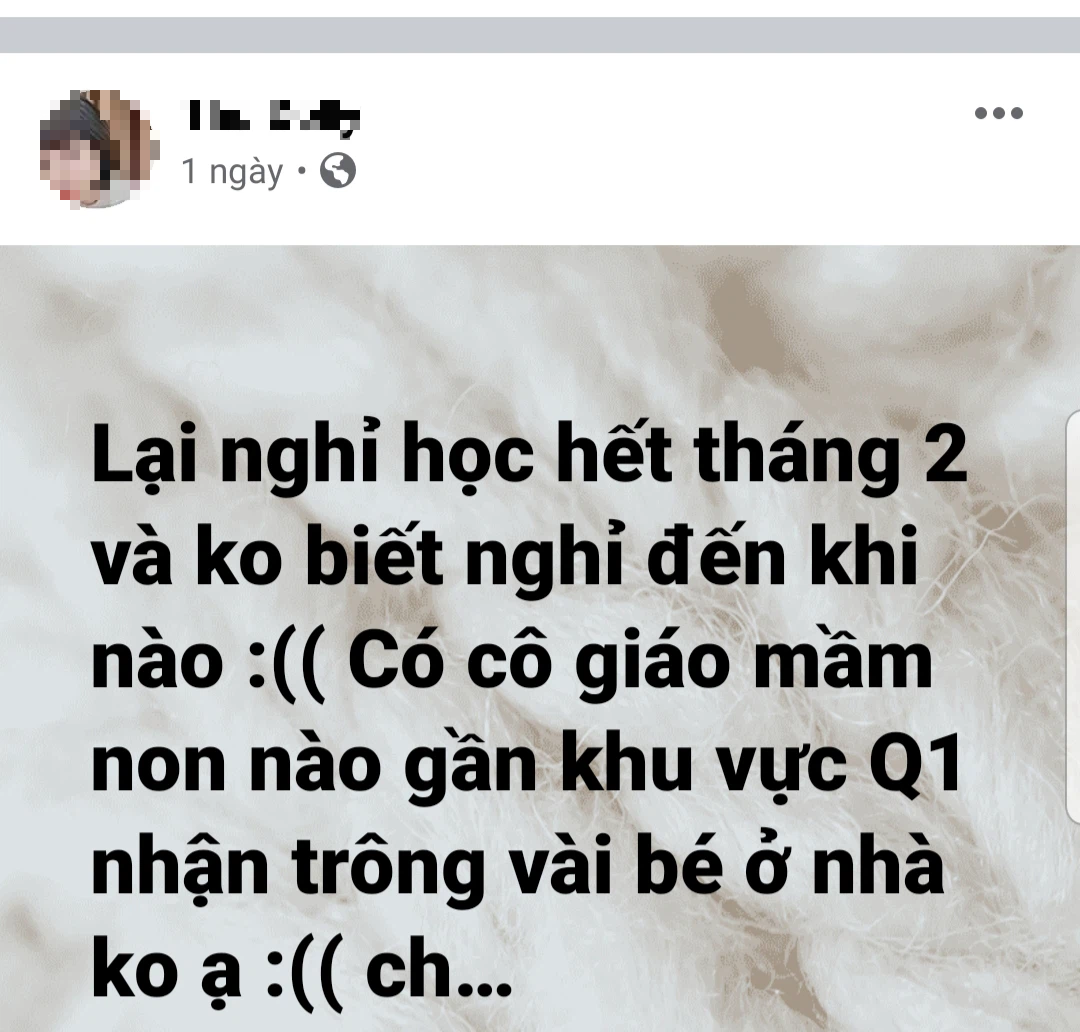 Con tạm dừng tới trường, phụ huynh cuống cuồng tìm phương án cho câu hỏi: Ai trông con cho đến cuối tháng để đi làm?-1