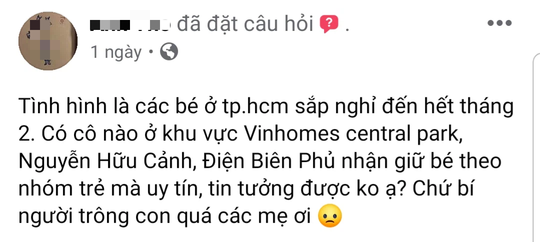 Con tạm dừng tới trường, phụ huynh cuống cuồng tìm phương án cho câu hỏi: Ai trông con cho đến cuối tháng để đi làm?-2
