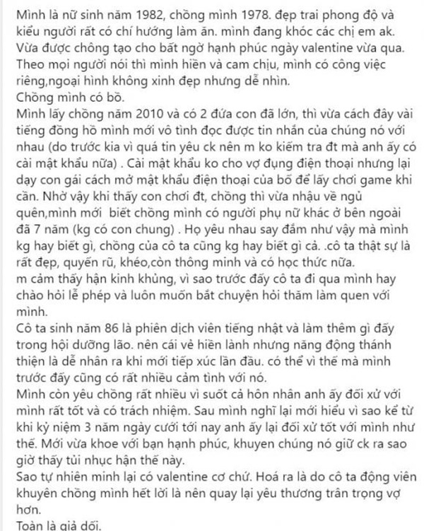 Nhờ con gái, vợ mới vào xem được điện thoại chồng, phát hiện mối tình vụng trộm 7 năm-1