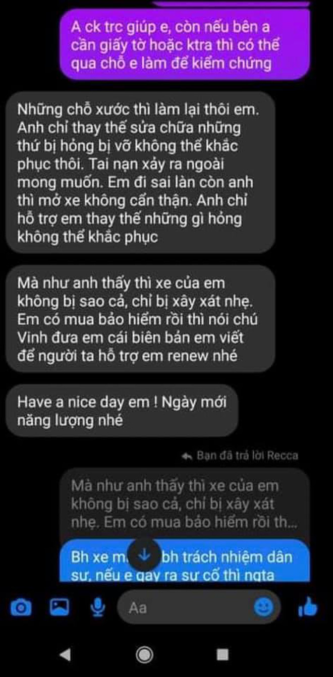 Huỳnh Anh bị tố mở cửa ô tô gây tai nạn nhưng lật mặt chối bồi thường, có cả clip và tin nhắn bằng chứng-4