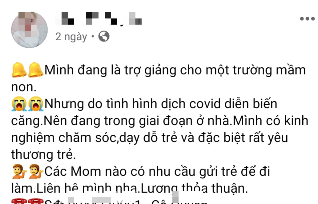 Bỗng dưng thất nghiệp, giáo viên mầm non loay hoay mưu sinh mùa Covid: Từ giữ trẻ, giúp việc theo giờ đến... làm shipper-4