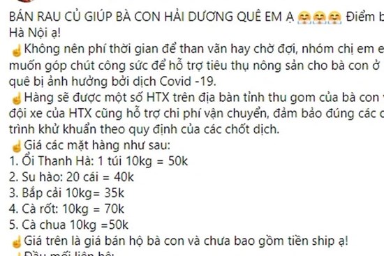 Dân mạng chung tay giải cứu nông sản giúp bà con nông dân Hải Dương, nhìn giá mà thương quặn lòng!