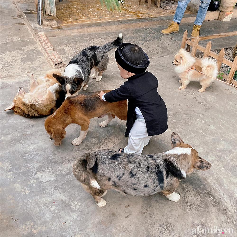 Diện áo dài đỏ quen quá rồi, bé trai chơi lớn mặc nguyên bộ đồ thầy bói đi dạo phố coi quẻ đầu năm khiến dân mạng mê tít-13