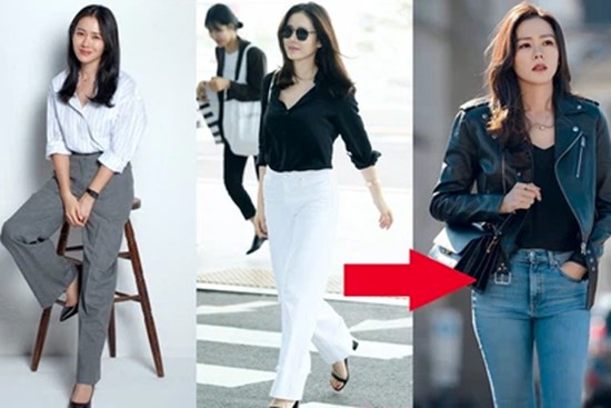 Quần ống rộng phổ biến như thế mà Son Ye Jin rất hiếm khi mặc, và đây chính là lý do