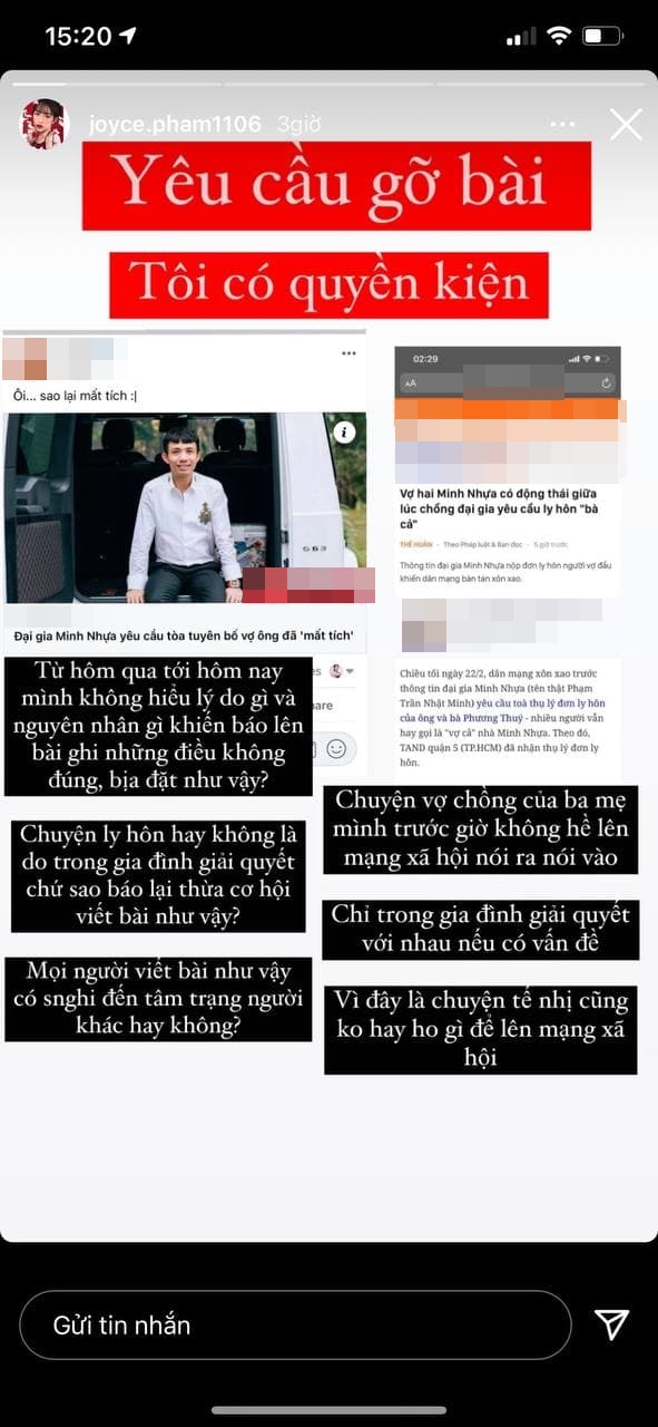 Con gái cả Minh Nhựa bức xúc lên tiếng chuyện ly hôn của bố mẹ, khẳng định đây là vấn đề chỉ trong gia đình giải quyết với nhau-1