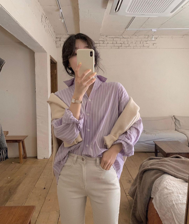 Trời xuân ấm áp, diện sơ mi theo 5 công thức ruột” của gái Hàn là đảm bảo vừa xinh, vừa sang hết ý-10