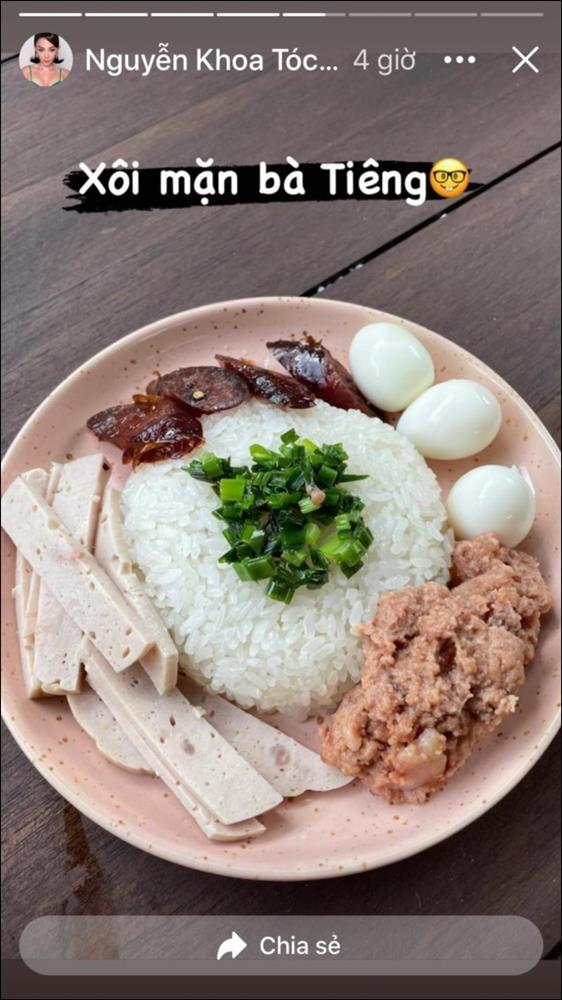 Tóc Tiên sau&nbsp;kết hôn đảm đang khó ai sánh bằng, chồng&nbsp;thèm xôi sáng liền&nbsp;đích thân vào bếp kèm&nbsp;món thịt kho trứng chuẩn như ở tiệm-2