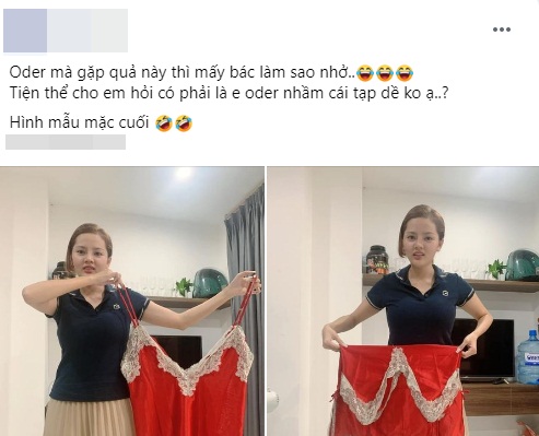 Mua váy ngủ gợi cảm, cô gái không ngờ shop lại chuyển nhầm size tạp dề”, hình ảnh sau khi mặc không khác gì pha tấu hài chuyên nghiệp-1