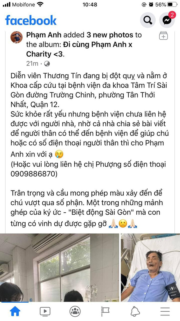 Diễn viên Thương Tín đột quỵ nhập viện cấp cứu tại bệnh viện quận 12, sức khoẻ rất yếu-1