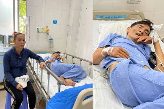 Vợ diễn viên Thương Tín đã có mặt tại bệnh viện, gương mặt lo lắng, căng thẳng