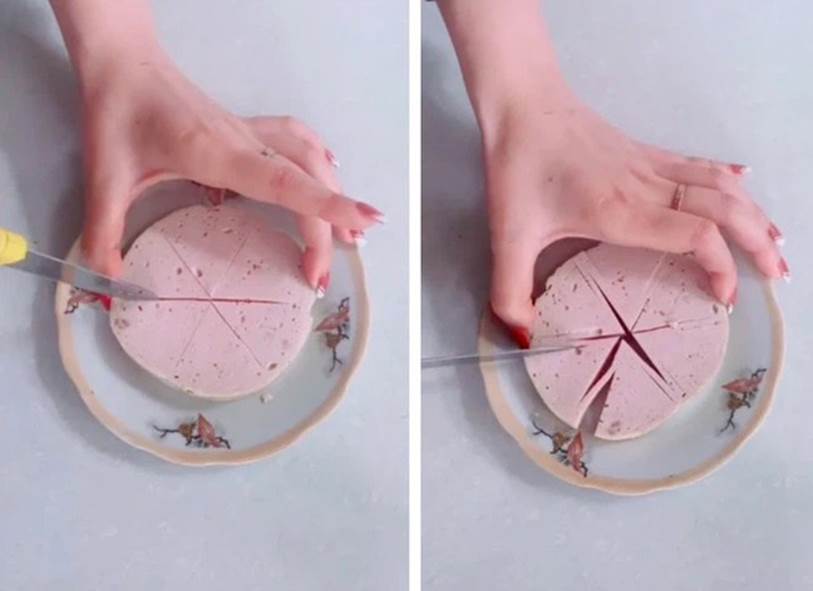 Cô nàng học được cách cắt giò lụa đẹp như bông hoa 6 cánh nhưng thành phẩm ra lò lại bị mẹ dội gáo nước lạnh vì không biết phải ăn thế nào!?-1