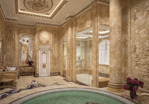 Lạc lối trong cung điện của đại gia Thành Thắng Group: Cao bằng toà nhà 18 tầng, diện tích sàn 15.000m2, 20 phòng ngủ, dát vàng khắp nơi-11