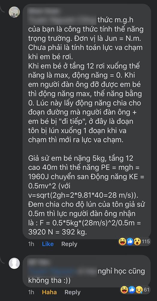 Vụ bé gái rơi từ tầng 12: Cư dân mạng có màn tính toán hack não về lực tác động, dân tình than thở giá ngày xưa chăm học Lý hơn-6