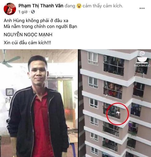 ỐC Thanh Vân xin cúi đầu, Hà Hồ hết lời cảm phục Nguyễn Ngọc Mạnh đỡ cháu bé ngã từ tầng cao-1