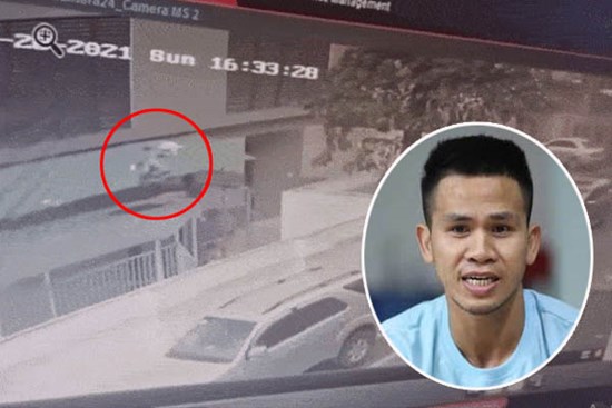 Một clip góc khác cho thấy Nguyễn Ngọc Mạnh đã vất vả và nỗ lực đến thế nào khi cố gắng cứu em bé