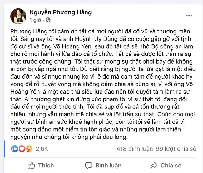 Vợ ông Dũng lò vôi tố cáo bị lương y Võ Hoàng Yên lừa đảo hàng trăm tỷ tiền cứu trợ, xây chùa-3