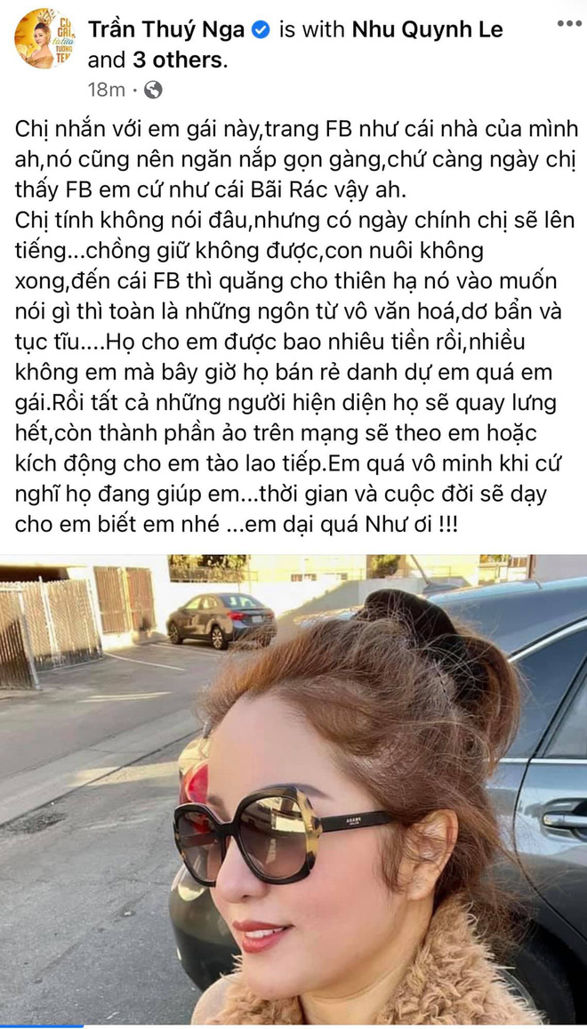 Lý do Thúy Nga xóa status nói vợ cũ Hoàng Anh chồng giữ không được, con nuôi không xong-2