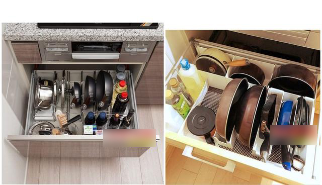 Trong nhà bếp, xoong nồi là thứ khó cất giữ nhất, nhưng nếu nắm bắt được hai điểm này, chúng sẽ được sắp xếp gọn gàng đến bất ngờ-10