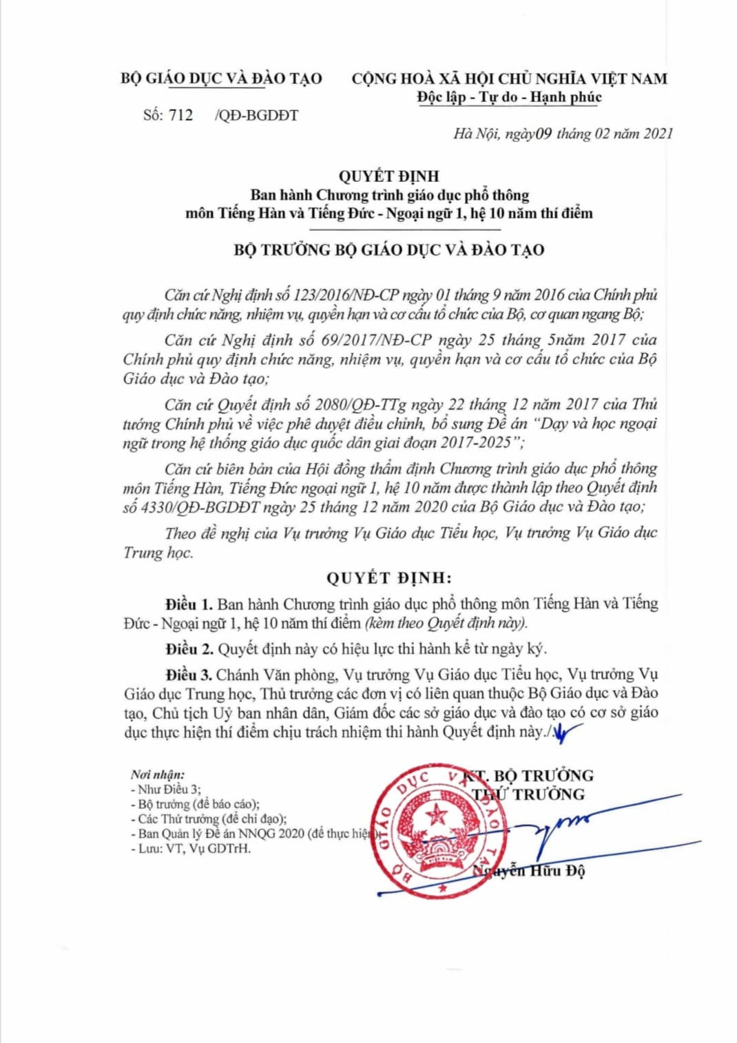 Tiếng Hàn trở thành môn học bắt buộc từ lớp 3 đến 12?-1