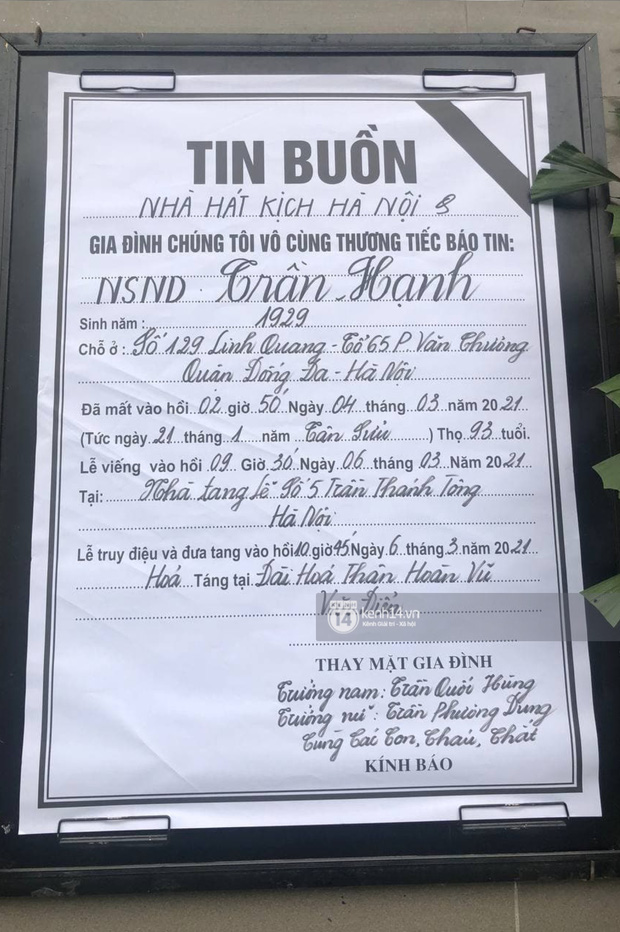 Tang lễ cố NSND Trần Hạnh: Gia quyến bật khóc, NS Công Lý và dàn nghệ sĩ ngậm ngùi tiễn biệt người quá cố-22