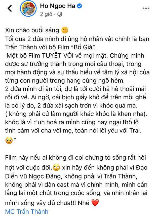 Chi Bảo thẳng thắn nói về câu review gây tranh cãi của Hà Hồ về phim Trấn Thành: Không biết là do viết/copy trùng lặp?-3