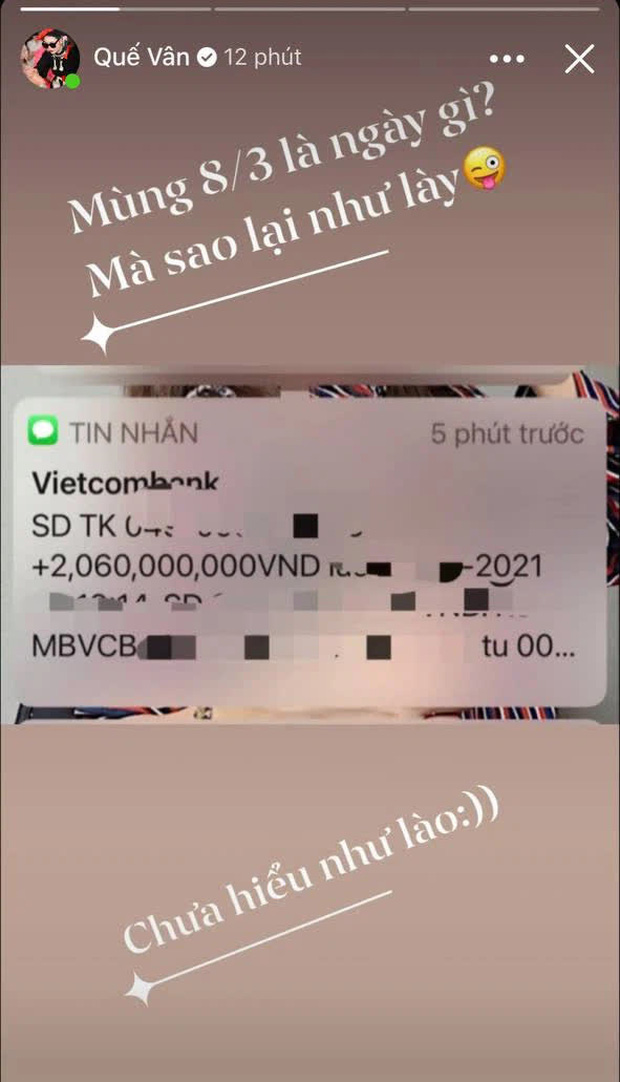 Chào buổi sáng 8/3, Quế Vân được bạn trai doanh nhân chuyển nóng ngay 2 tỷ đồng làm quà!-1