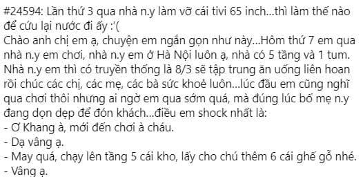 Sang nhà người yêu làm vỡ TV hơn 40 triệu, anh chàng tính kế chuồn nhưng ai ngờ bị dân mạng trách dại-1
