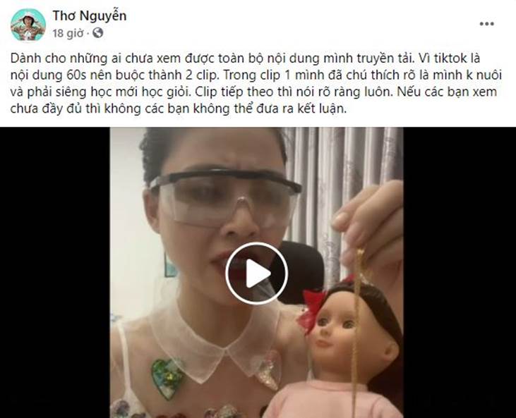 Thơ Nguyễn tuyên bố khởi kiện khi bị chỉ trích làm clip cho búp bê uống coca xin vía học giỏi cho các bạn nhỏ-5