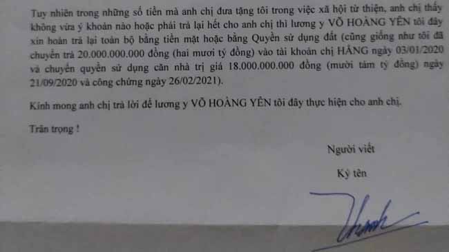 Nếu Võ Hoàng Yên trả lại toàn bộ số tiền bị tố lừa đảo cho vợ chồng ông Dũng lò vôi thì có hết chuyện?-2