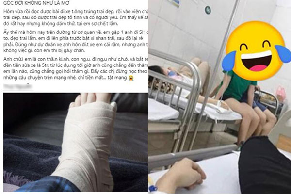 Học Trên Mạng Đi Xe Đụng Trúng Trai Đẹp Để Có Người Yêu, Cô Gái Bị Gãy Chân  | Tin Tức Online