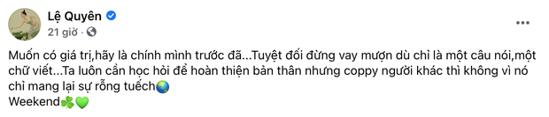 Nghi vấn Lệ Quyên đá xéo Hồ Ngọc Hà, chê bạn cũ rỗng tuếch vì phát ngôn gây tranh cãi về phim của Trấn Thành-1