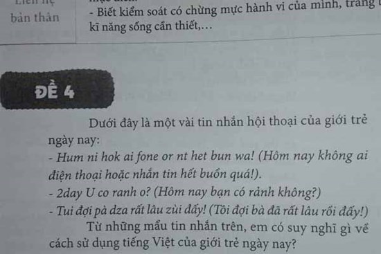 Chết cười với đề bài môn Văn nói về phong cách nhắn tin theo kiểu 'teencode' của giới trẻ, đọc thôi cũng xoắn cả não