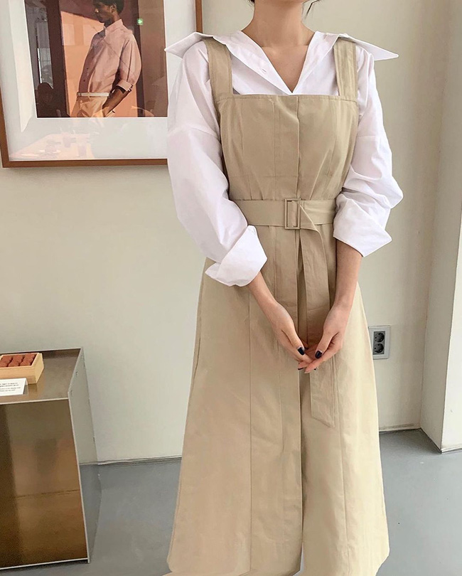 12 cách mặc váy hai dây + áo dài tay hợp mùa Xuân, chị em áp dụng đảm bảo trẻ đẹp mọi lúc mọi nơi-4