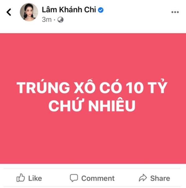 Lâm Khánh Chi tuyên bố trúng xô” 10 tỷ đồng, 1 phút sau gây hoang mang vì vội xoá đi!-1