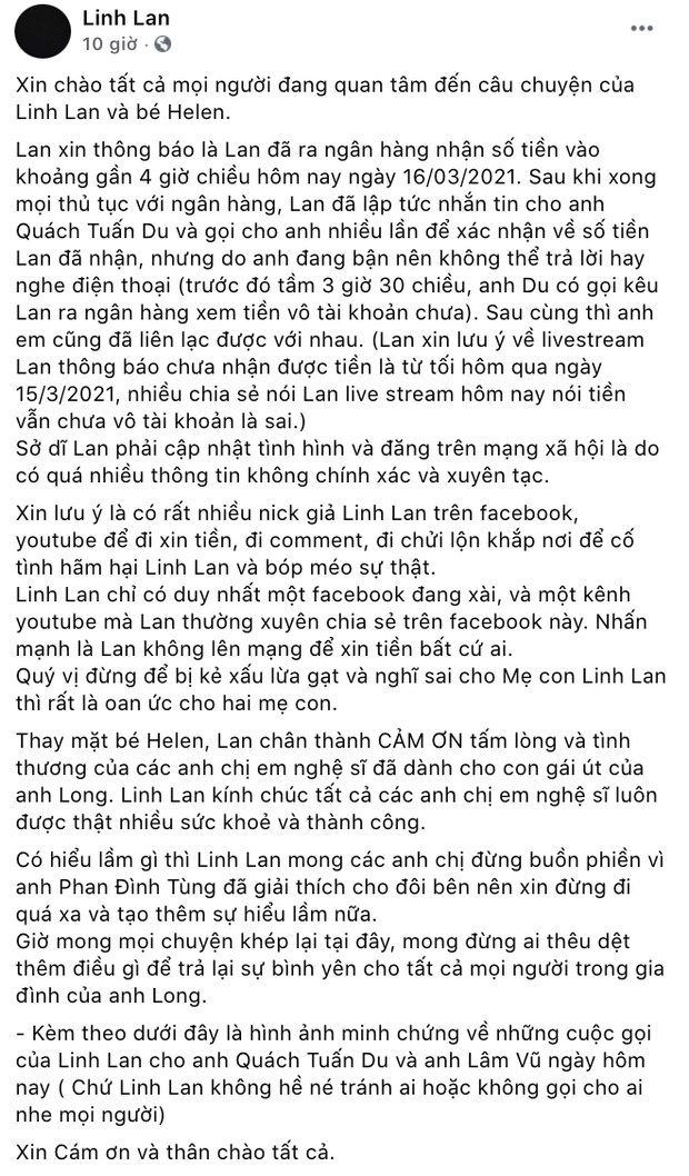 Vợ Vân Quang Long chốt lại drama với sao Vbiz: Tung bằng chứng làm rõ việc trục trặc nhận tiền từ Quấn Tuấn Du và phát ngôn của Phan Đinh Tùng-1