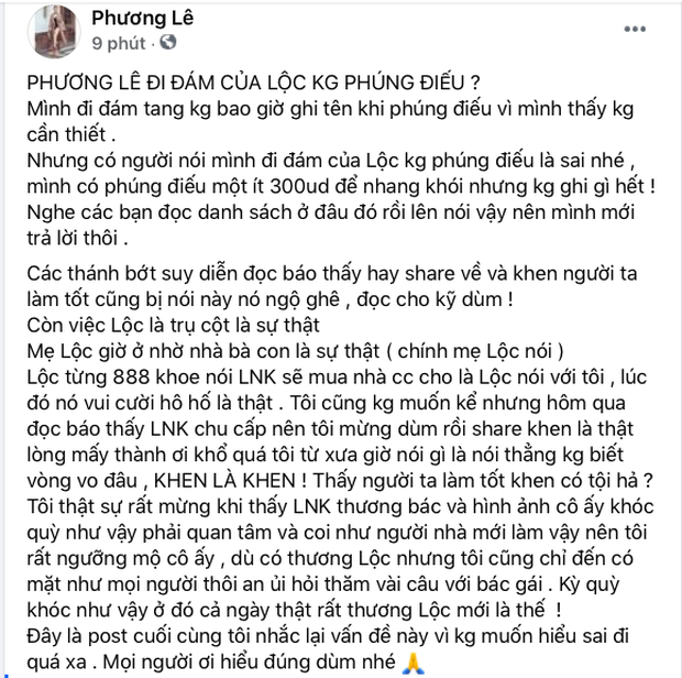 Lý Nhã Kỳ đăng đàn cực căng tố Phương Lê khiến cô và gia đình Minh Lộc mâu thuẫn, Hoa hậu quý bà viết luôn tâm thư giải thích-2