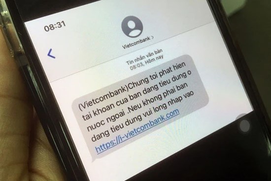 Hack tài khoản qua tin nhắn giả mạo ngân hàng: Gửi hàng nghìn tin nhắn y hệt 