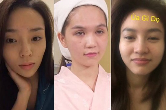 Sao Việt hiện 'nguyên hình' khi để mặt mộc livestream