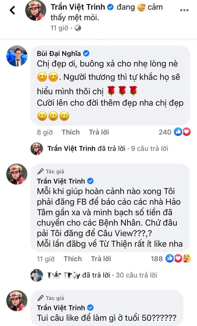 Bị mỉa mai livestream bán hàng gây quỹ từ thiện để câu view, NS Việt Trinh đáp trả cực gắt-2