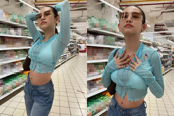 Thúy Vi diện đồ hở trên xẻ dưới lộ nội y phản cảm-6