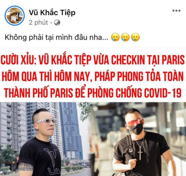 Đại sứ cách ly vươn tầm thế giới: Vũ Khắc Tiệp check in đi Paris, Paris phong toả 1 tháng, ai dè chỉ là đăng bài sống ảo?-1