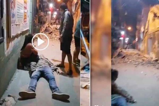 Hà Nội: Bức tường bất ngờ đổ sập khiến người đàn ông đi xe máy bất tỉnh, vợ mang bầu thoát nạn