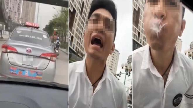 Bước xuống xe taxi, tài xế lao về phía ô tô đồng nghiệp rồi có hành động gây bức xúc-2