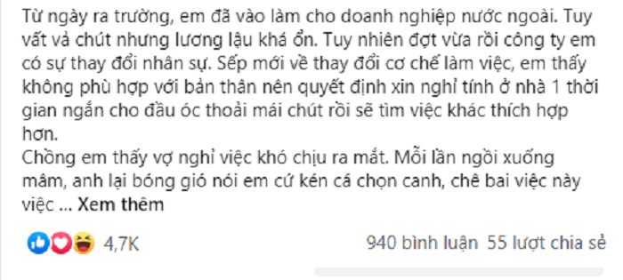 Bị chồng dọa đuổi về ngoại vì mua cốc trà sữa nhưng tuyên bố hùng hồn của vợ ngay sau đó mới khiến anh chết lặng”-1