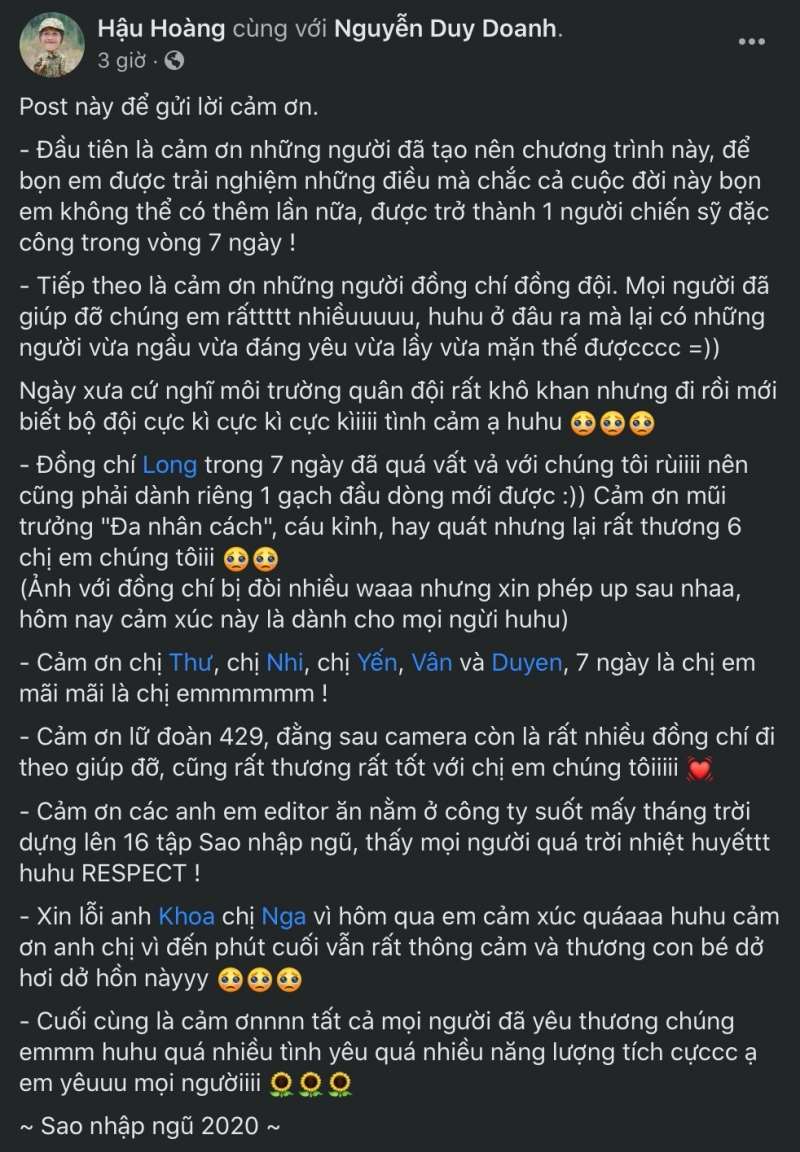 Mũi trưởng Long đáp lại lời cảm ơn của Hậu Hoàng thế nào mà khiến fan sôi sùng sục?-3
