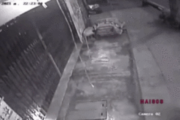 Nam thanh niên chở bạn lao thẳng cửa xếp và phản ứng bất ngờ sau đó