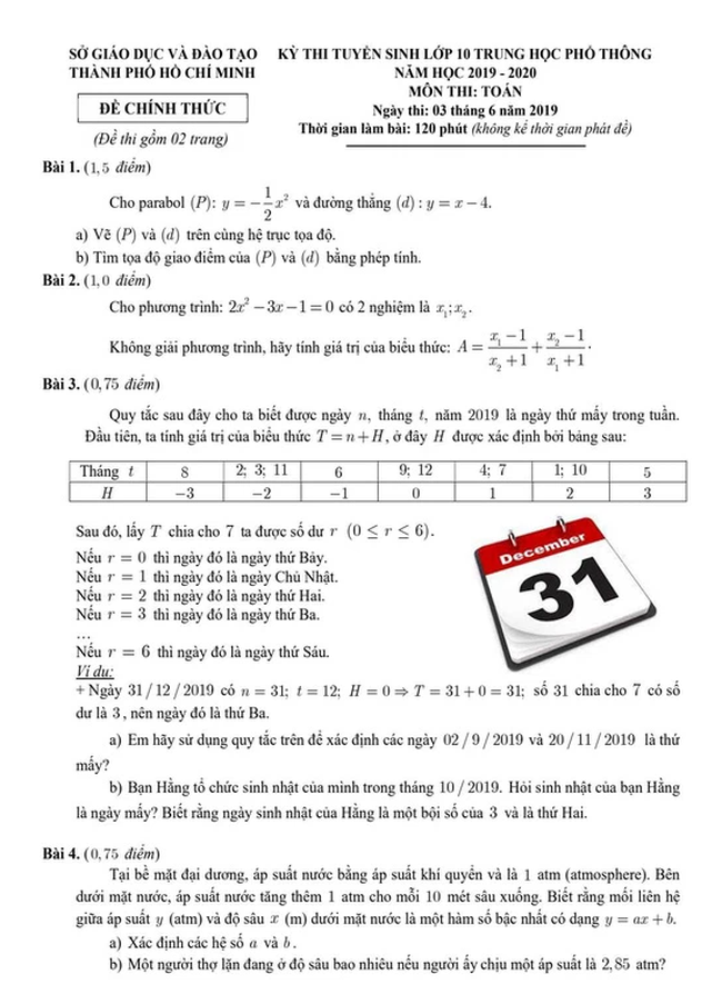 Đề thi và đáp án tuyển sinh lớp 10 TP. HCM 3 năm gần nhất, thí sinh tham khảo và làm thử để có phương án ôn tập hiệu quả-16