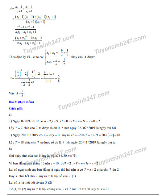 Đề thi và đáp án tuyển sinh lớp 10 TP. HCM 3 năm gần nhất, thí sinh tham khảo và làm thử để có phương án ôn tập hiệu quả-20